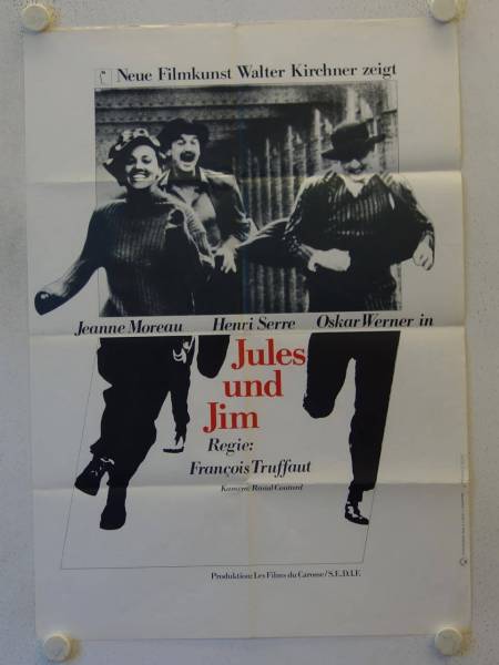 Jules und Jim originales deutsches Filmplakat (R60s)
